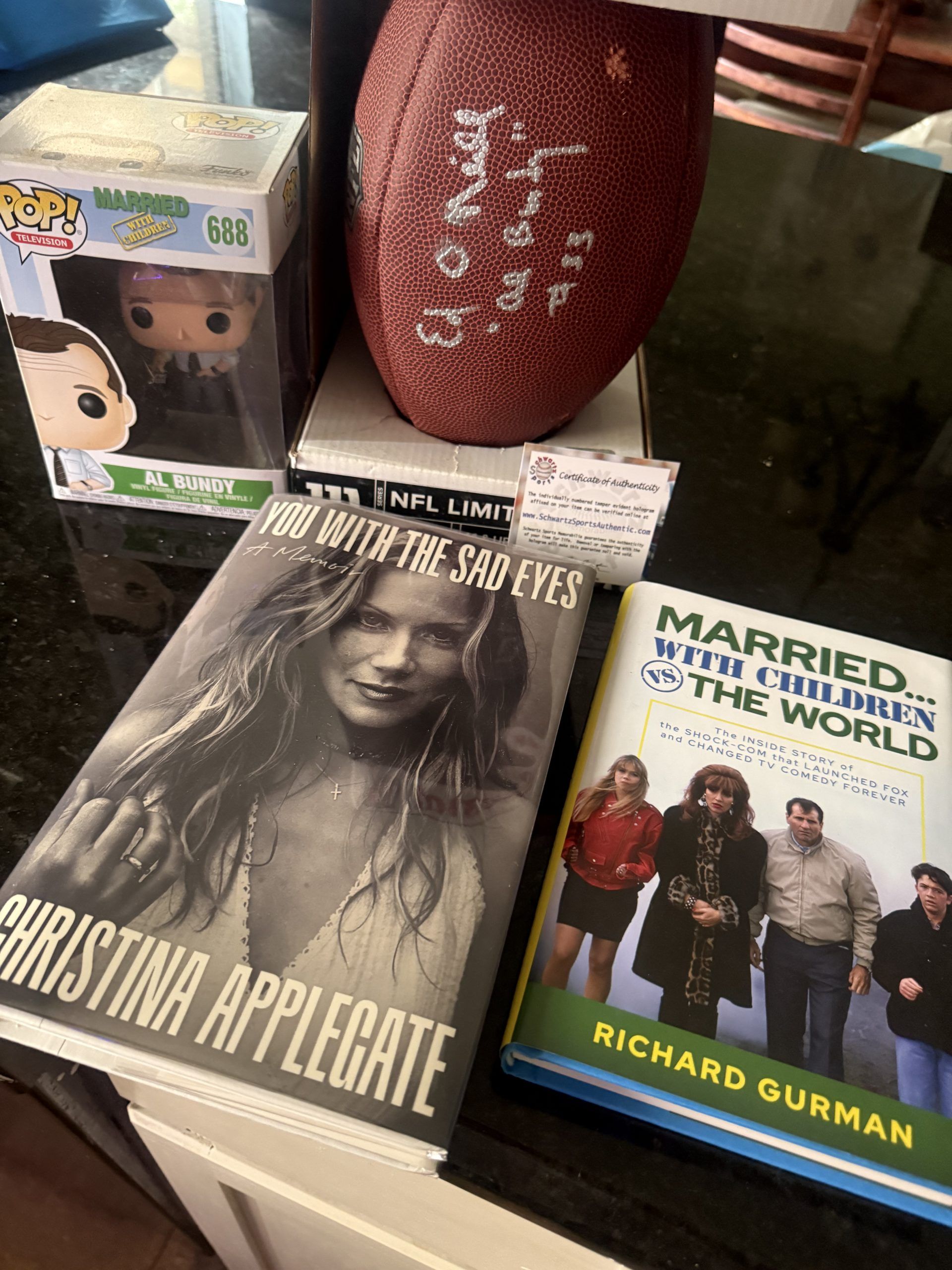 Married with Children bundy land signed football