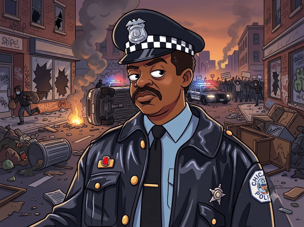 Married with Children officer dan cartoon illustration