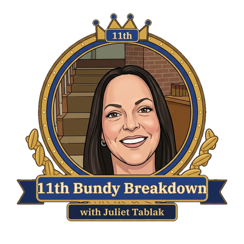 11th Bundy Breakdown badge with Juliet Tablak
